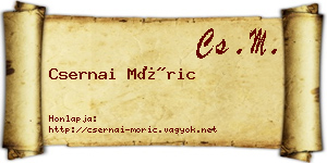 Csernai Móric névjegykártya